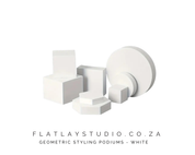 Geometric Podium Risers 8 pcs for Product Photography - Black or White