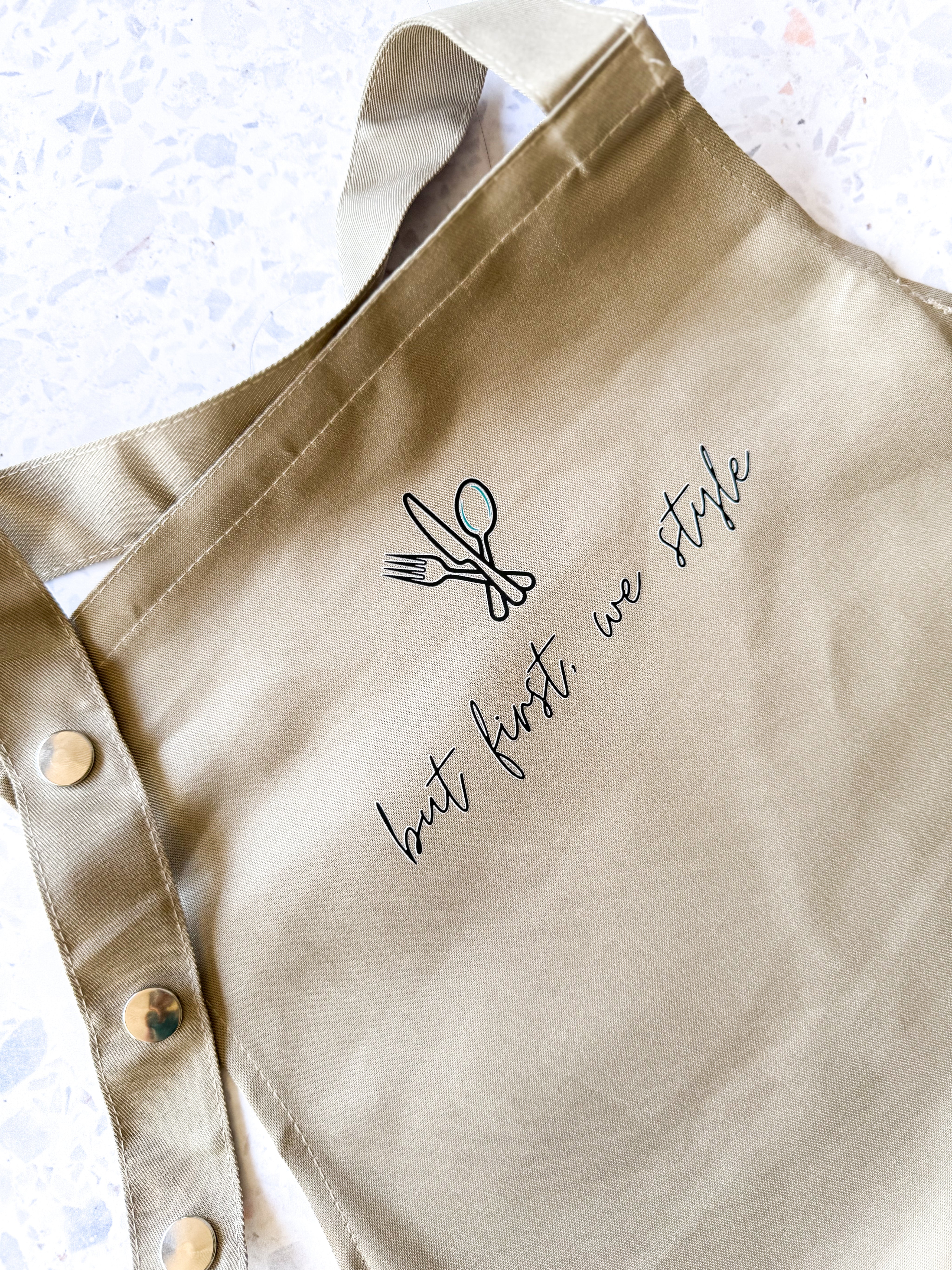 Food Stylist Signature Apron- Adjustable Neck and Waist Straps | Adjustable Apron | Durable Nylon Apron