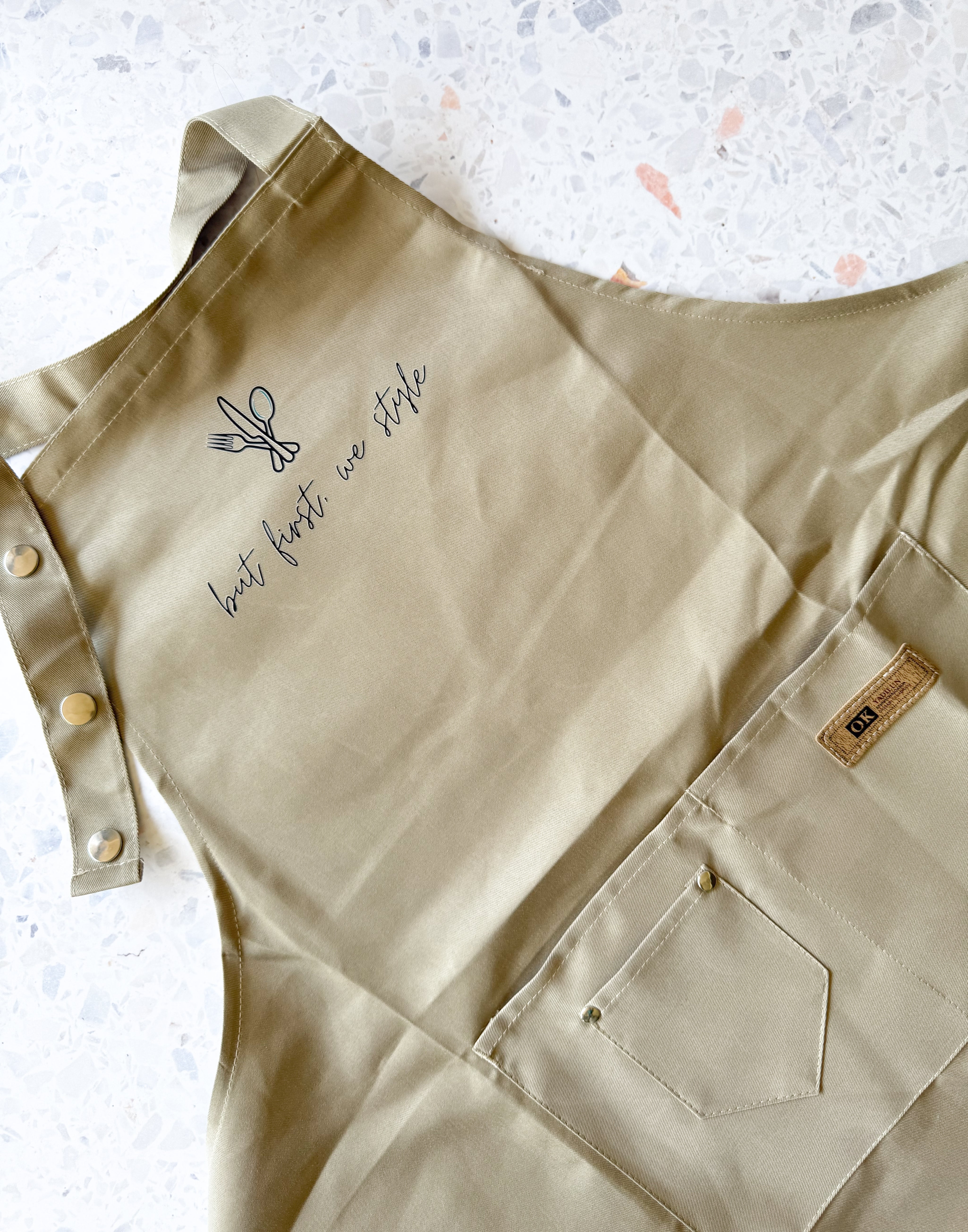 Food Stylist Signature Apron- Adjustable Neck and Waist Straps | Adjustable Apron | Durable Nylon Apron