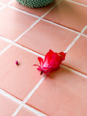 Double-sided photography backdrop - Tile 83 Nostalgic Blush + Tile 84 Tangerine