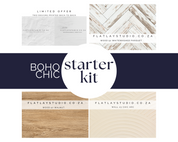 Boho Chic Bundle Pack - Background Starter Kit- Compact Boards x4