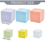 Cube Podium Risers 6 pcs for Product Photography - Colour