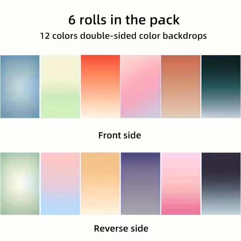 Double-Sided Photography Backdrops Bundle - High Quality Coated Paper