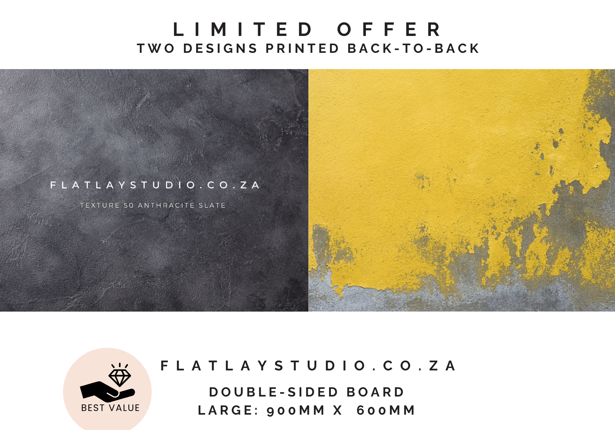 Double-sided_photography_backdrop_-_Texture_50_Anthracite_and_Artisan_28_Yellow_Wall