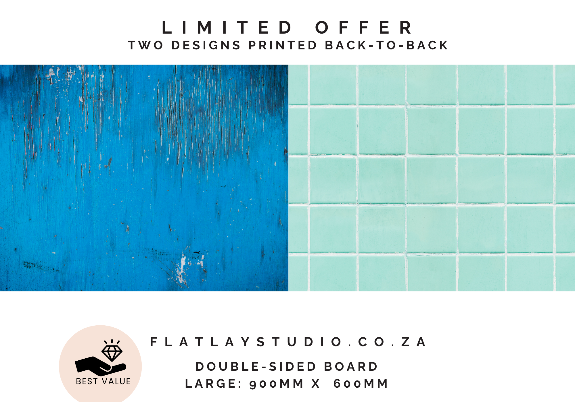 Double-sided_photography_backdrop_-_Tile_54_Mint_Mosaic__Wood_61_Santorini