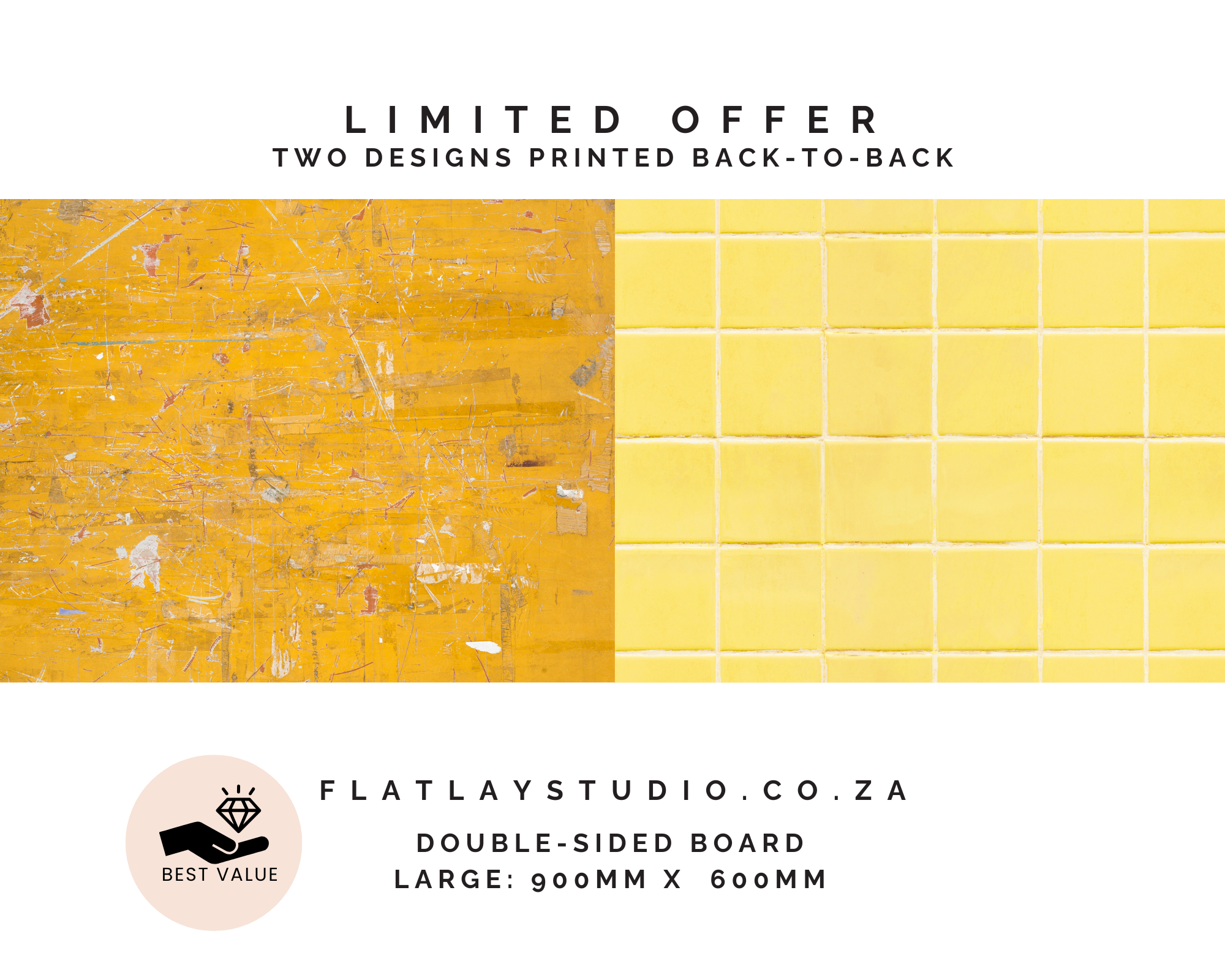 Double-sided_photography_backdrop_-_Tile_80_Limoncello__Texture_99_Muizenberg