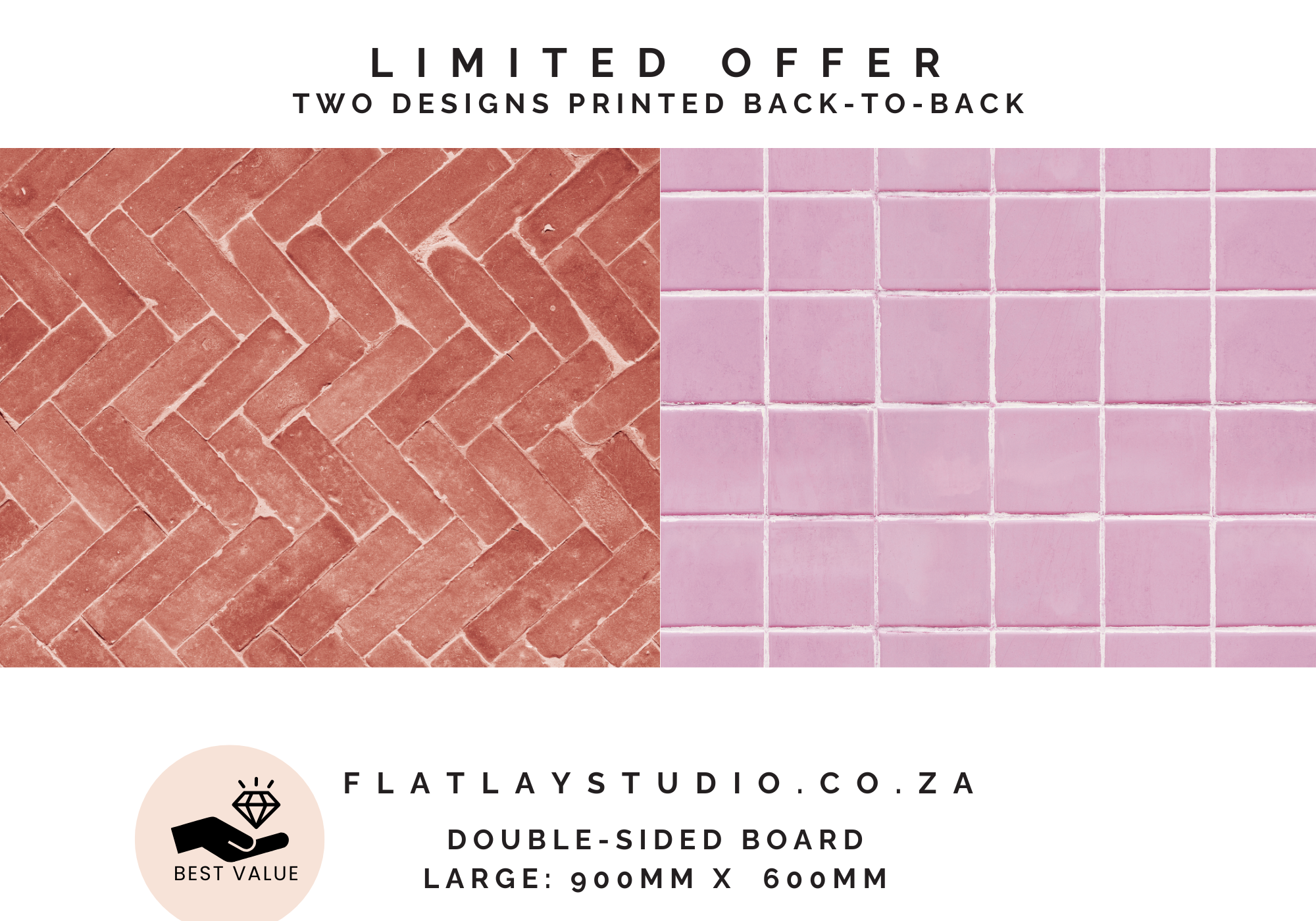 Double-sided_photography_backdrop_-_Tile_81_Lilac__Tile_82_Fox_Red_Herringbone