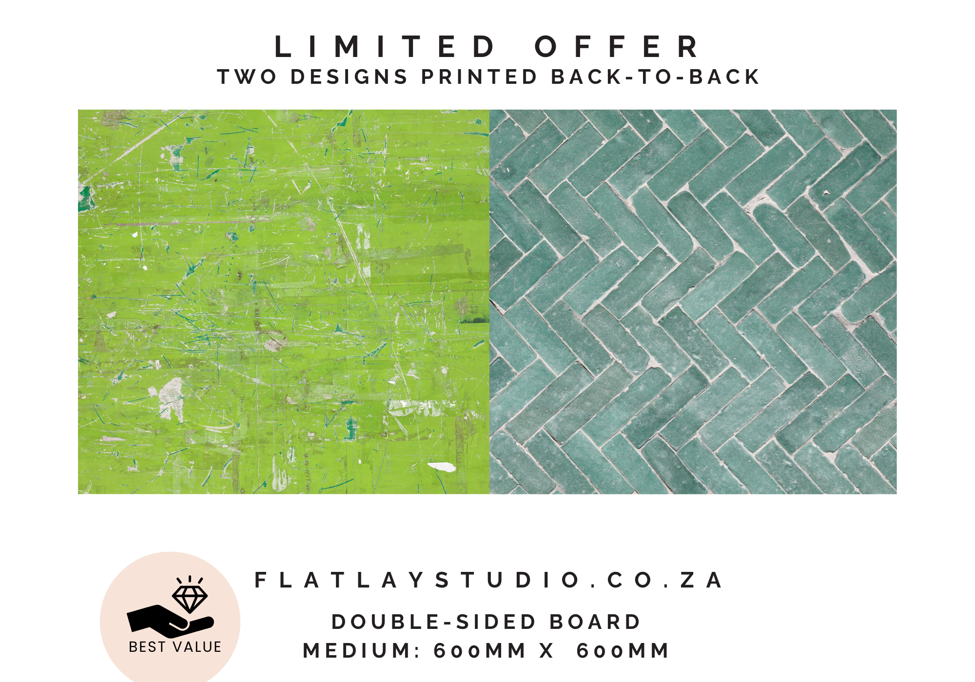 Double-sided_photography_backdrop_-_Wood_85_Mojito__Tile_62_Bermuda_Herringbone