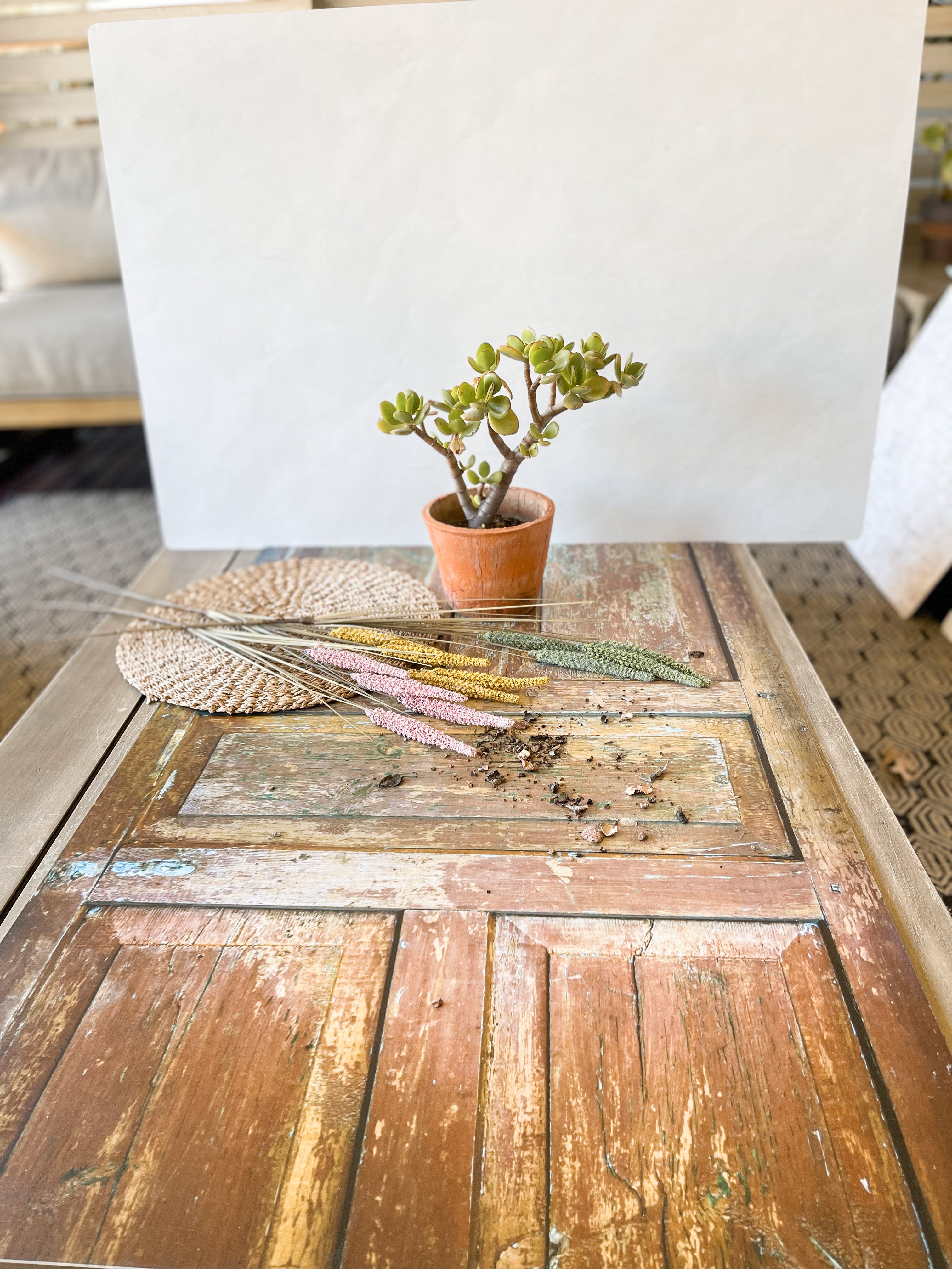 Wood 75 Distressed Tabletop Door