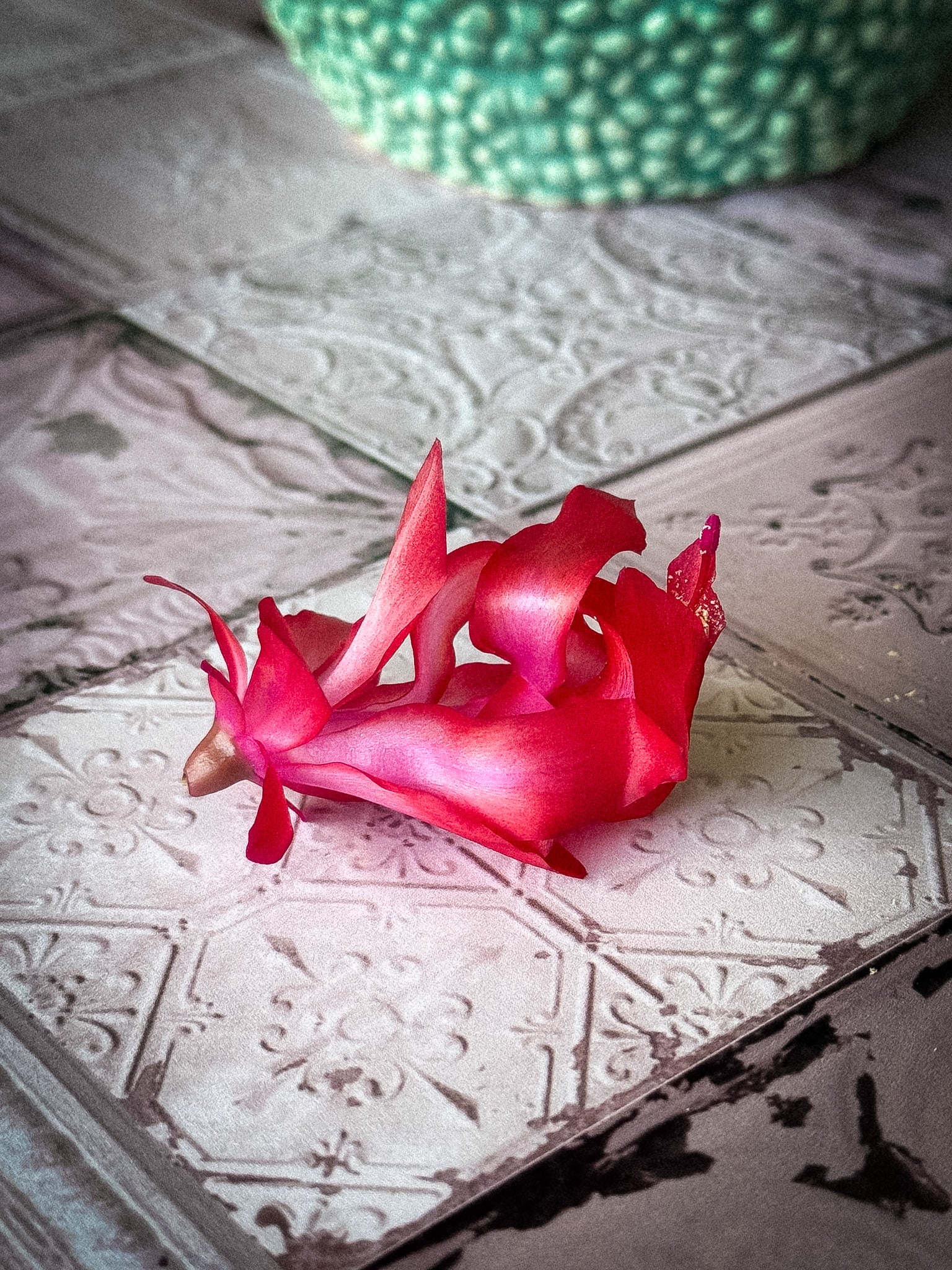 Double-sided photography backdrop - Tile 83 Nostalgic Blush + Tile 84 Tangerine