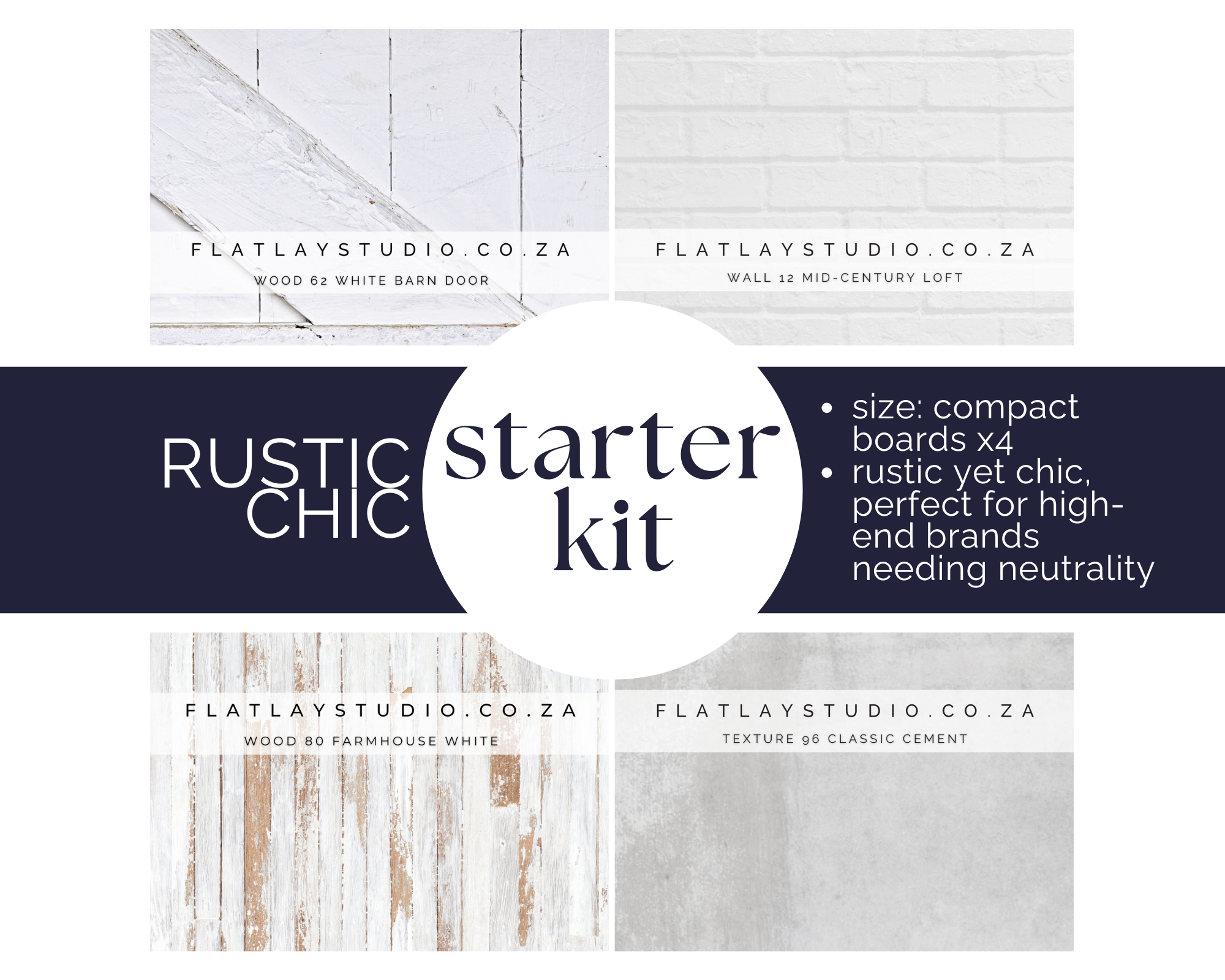 Rustic Chic Bundle - Starter Kit - Compact Boards x4