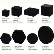 Geometric Podium Risers 8 pcs for Product Photography - Black or White