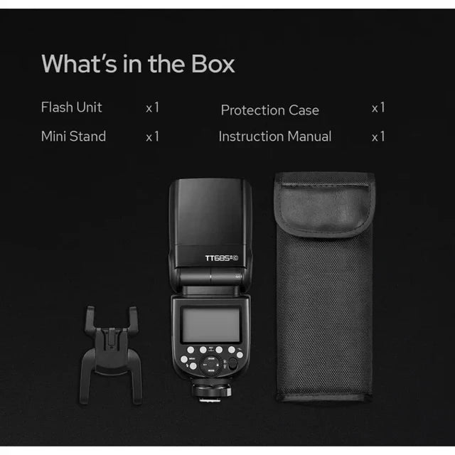 Godox TT685II Flash for Canon, Nikon, Fuji or Sony Cameras