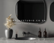 Artisan 57 Dark Bathroom - FlatlayStudio
