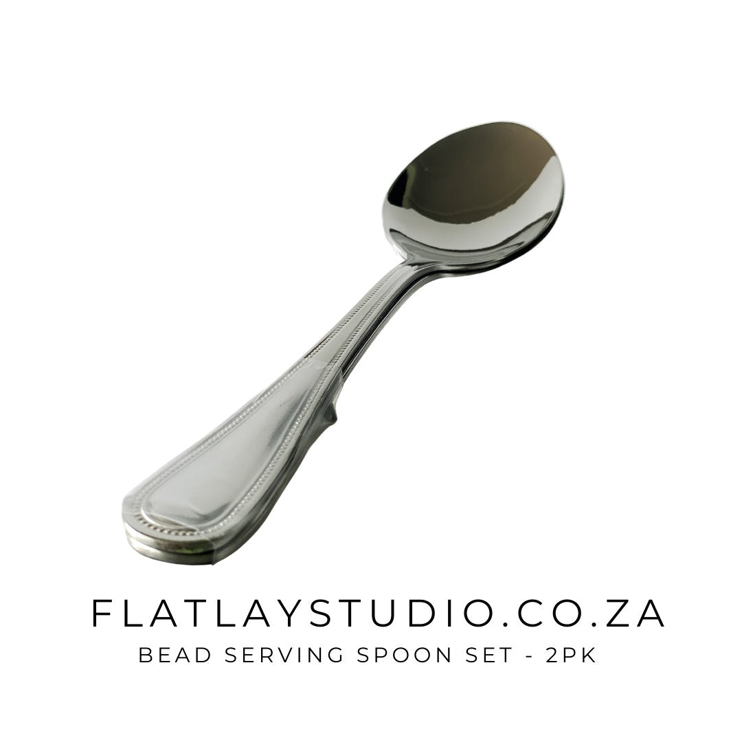 Bead Serving Spoons - Set of 2 - FlatlayStudio Props