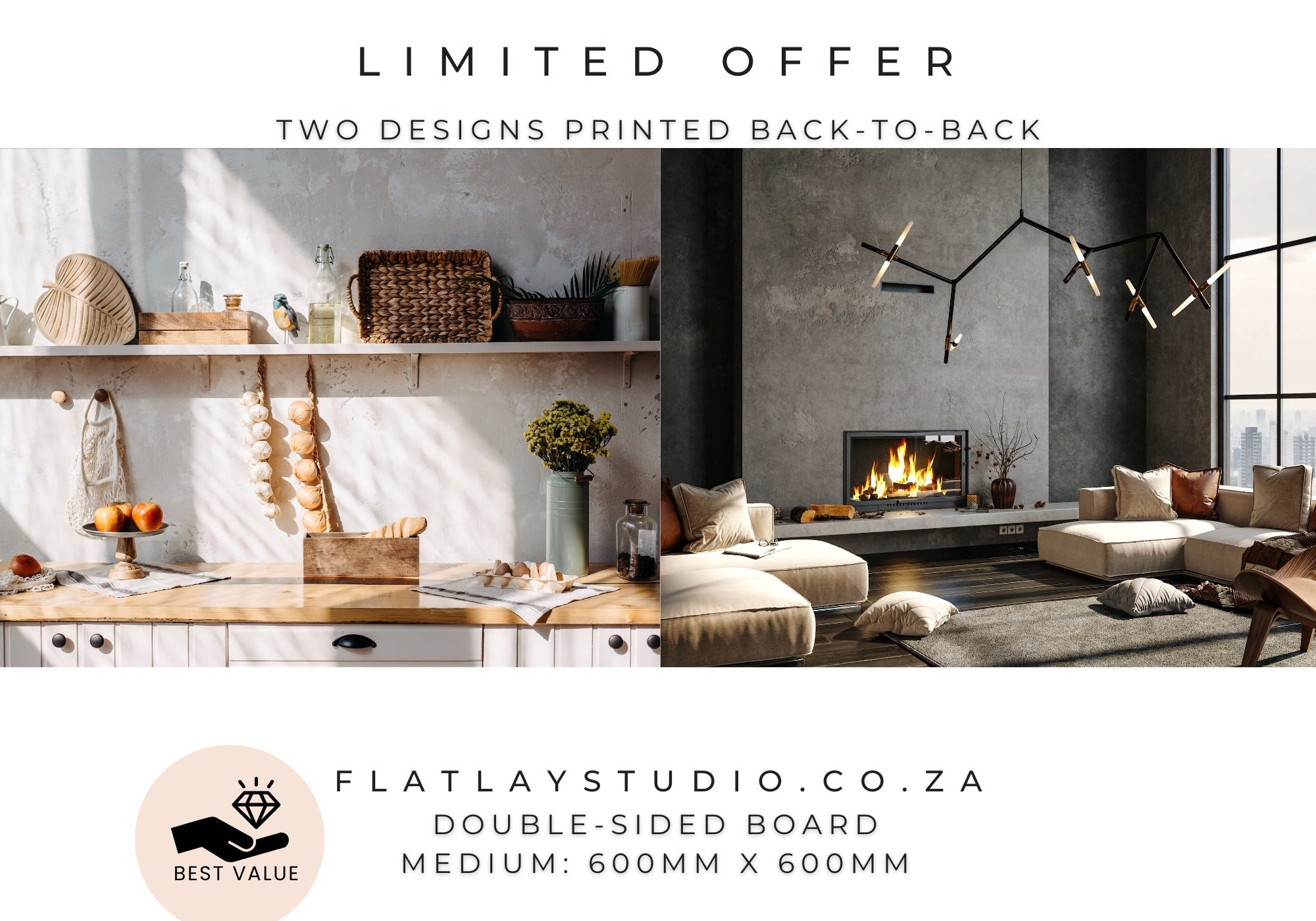 Double-sided Medium Board: Cosyscapes Flatlay Styling Board Flatlay Studio 