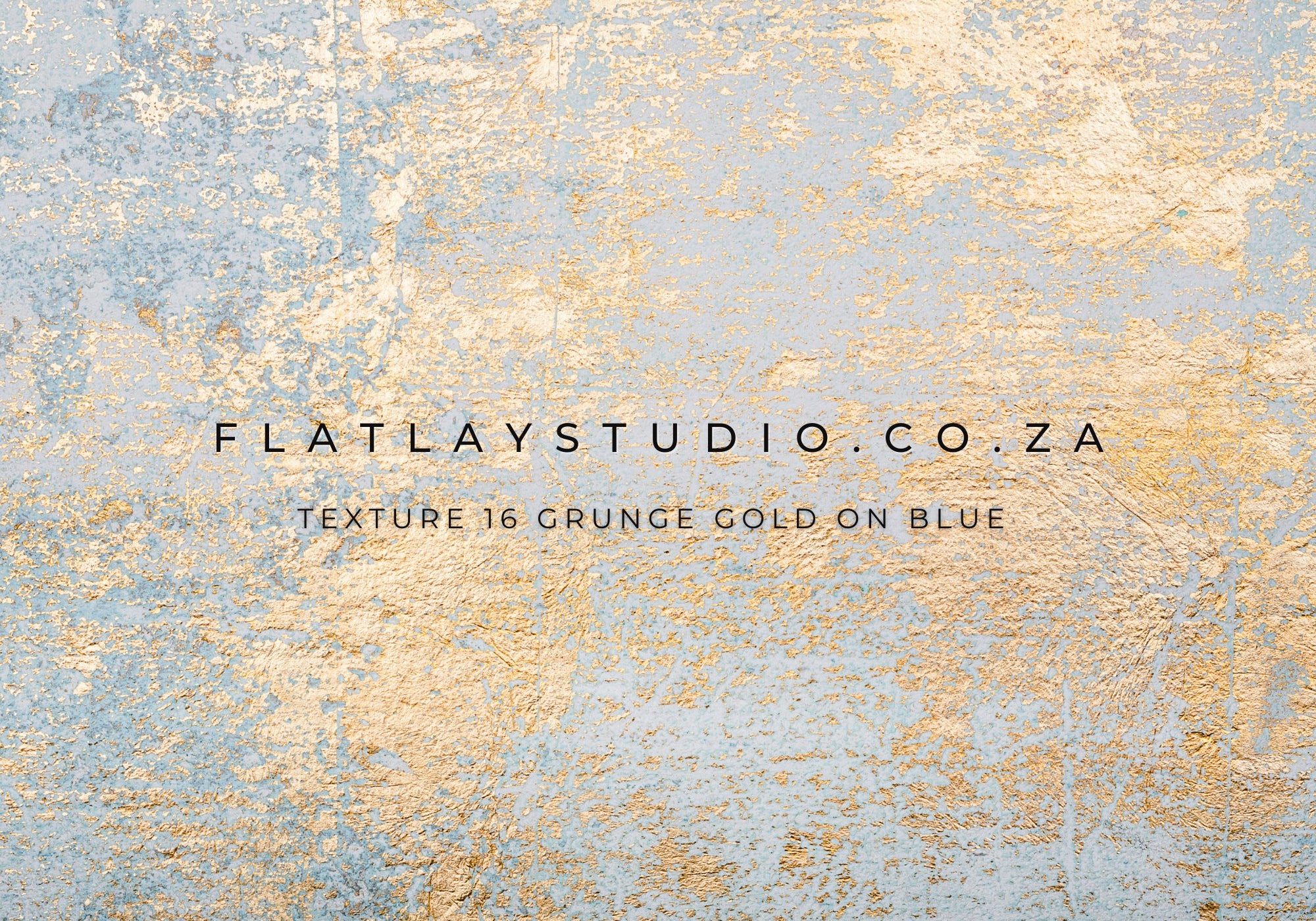 Texture 16 Grunge Gold on Blue - FlatlayStudio