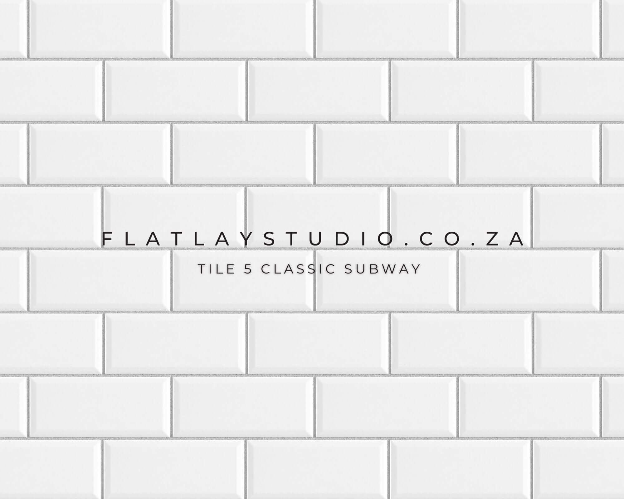 Seamless Subway Tile Texture White 3x6 Beveled Shiny Glossy Finish