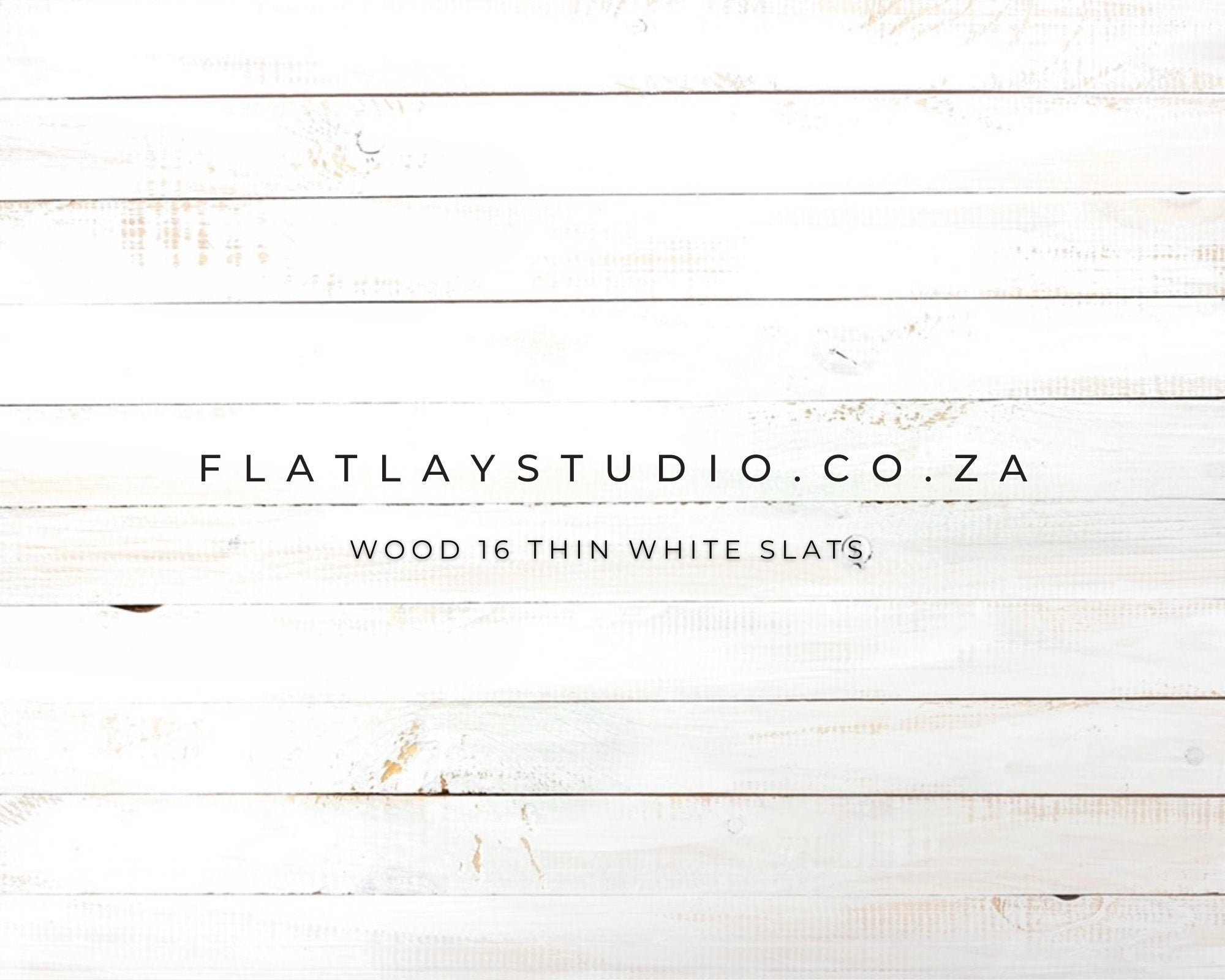 Wood 16 Thin White Slats - FlatlayStudio Flatlay Styling Board